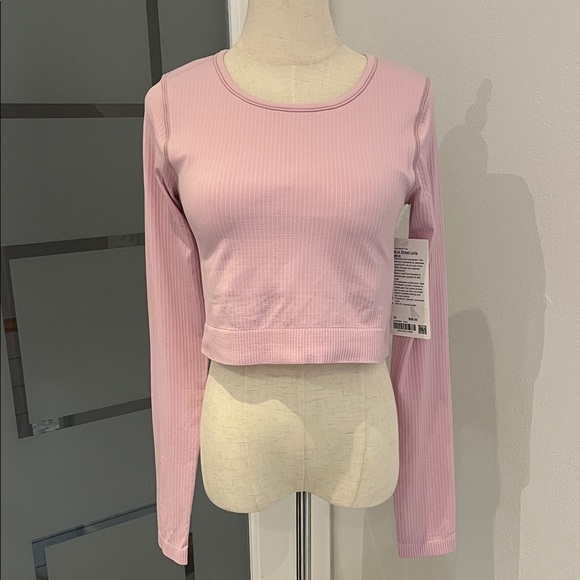 Lululemon Ebb to Street Long Sleeve Shirt Pink Peony | Size 10 - Picture 1 of 9